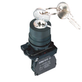 Plastics Rotary Selector Switch with Key 2-Gear 1 Normally-Open
